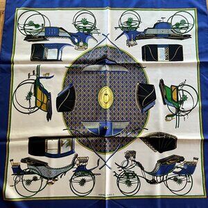 Hermès Les Voitures à Transformation Carré 90 Silk Scarf